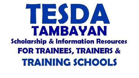 TESDA Scholarship & Information Resources for Trainees .